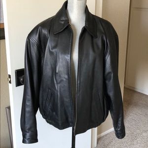 MEN’S Michael Lawrence Black Leather Jacket - M